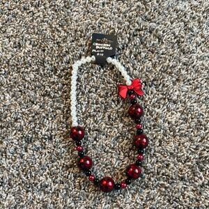 Crimson Buffalo Plaid Girls Necklace